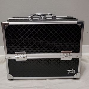 Black Quilted Caboodles Makeup Case with Key